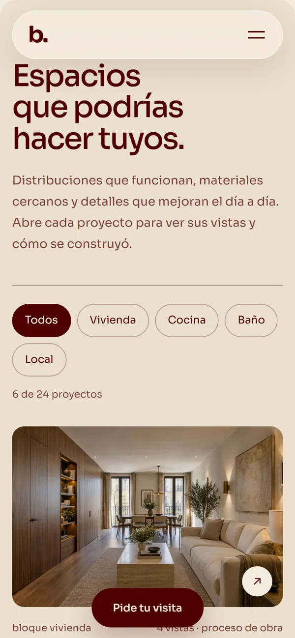 La web de bloque en el móvil