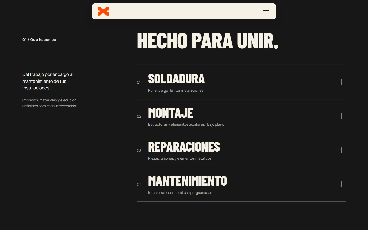 Servicios de soldadura y montaje