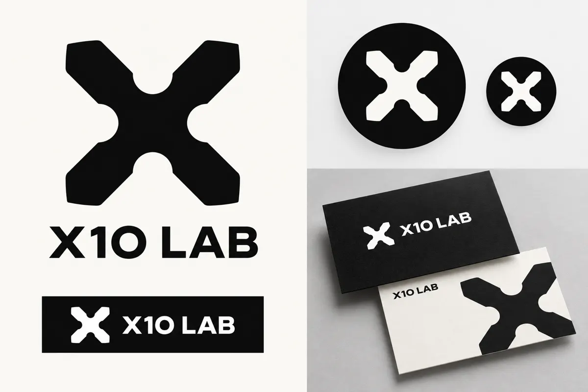 Símbolo y logotipo de X10 LAB